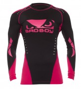 Bad Boy 9108 Рашгард женский с длинным рукавом Bad Boy Sphere Black/Pink фото